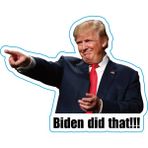 Wenchang Shop C Mavi Joe Biden Komik Sticker - Bunu Yaptım Araba Sticker Çıkartması Su Geçirmez Joe Biden Sticker'lar Dıy Yansıtıcı Çıkartmalar Poster (Yurt Dışından) - 1 - Beyaz