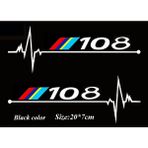 Wenchang Shop C P108 Beyaz Peugeot Aksesuarları Için 2 Adet Araba Pencere Stickerı (Yurt Dışından)