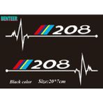 Wenchang Shop C P208 Beyaz Peugeot Aksesuarları Için 2 Adet Araba Pencere Stickerı (Yurt Dışından) - 1