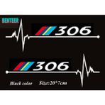 Wenchang Shop C P306 Beyaz Peugeot Aksesuarları Için 2 Adet Araba Pencere Stickerı (Yurt Dışından) - 1
