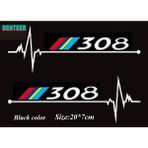 Wenchang Shop C P308 Beyaz Peugeot Aksesuarları Için 2 Adet Araba Pencere Stickerı (Yurt Dışından) - 1