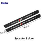 Wenchang Shop C Punto 2 Adet 2 Kapı Fiat Panda x 500L Tıpo Punto Bravo Stilo Araba Kapı Eşik Koruyucu Sticker Karbon Fiber Aksesuarları (Yurt Dışından) - 1 - Beyaz