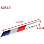 Wenchang Shop C S0369 Megane 2 Duster Logan Captur Peugeot Citroen Renault Ds Için Araba Tasarımı 3D Alüminyum Fransa Bayrağı Rozet Sticker Aksesuarları (Yurt Dışından) - 1 - Beyaz