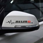 Wenchang Shop C Siyah Aliauto 2 x Nismo Araba Arka Görüş Aynası Sticker ve Etiket Aksesuarları Nissan Tiida Sunny Qashqai March Teana X-Trai 12CM*2CM (Yurt Dışından) - Beyaz