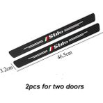 Wenchang Shop C Stilo 2 Adet 2 Kapı Fiat Panda x 500L Tıpo Punto Bravo Stilo Araba Kapı Eşik Koruyucu Sticker Karbon Fiber Aksesuarları (Yurt Dışından) - 1 - Beyaz