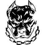 Wenchang Shop C Uzunluk 12CM Kuralım Hayatım Pitbull Köpek Zincirli Vinil Araba Sticker Volkswagen Bmw E46 Bmw E90 Passat B6 Araba Sticker Oto Aksesuarları (Yurt Dışından) - Beyaz