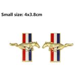Wenchang Shop C Yeşil 1 Çift 3D Metal Araba Kapı Yan Çamurluk Arka Bagaj At Amblemi Sticker Etiketler Ford Focus Mk2 Fiesta Dekorasyonu Aksesuarları (Yurt Dışından) - Beyaz