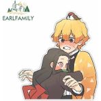 Wenchang Shop C YT-105546 Earlfamıly 13CM Demon Slayer Zenitsu Peeker Komik Araba Stickerı Oto Vinil Araba Çıkartmaları Rüzgarlık Pencereler Anime Jdm Rv Stickerı (Yurt Dışından) - Beyaz