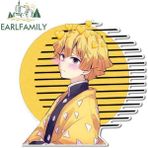 Wenchang Shop C YT-109377 Earlfamıly 13CM Demon Slayer Zenitsu Peeker Komik Araba Stickerı Oto Vinil Araba Çıkartmaları Rüzgarlık Pencereler Anime Jdm Rv Stickerı (Yurt Dışından) - Beyaz
