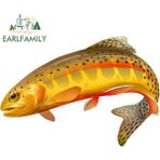 Wenchang Shop C YT-139591-13CM Earlfamıly 13CM Gökkuşağı Alabalık Balığı Renkli Araba Sticker Çizilmeye Dayanıklı Araba Çıkartmaları Su Geçirmez Buzdolabı Araba Süslemesi Jdm Suv Için (Yurt Dışından) - Beyaz
