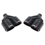 Wender Egzoz Ucu Universal Çiftli 76MM; Siyah (Oem-Kalite) -Akrapovıc-