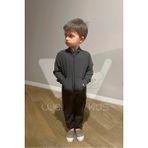 Wendy Kids Haki Modal Kumaş Unisex Çocuk Jogger Pantolon Ve Ceket Alt Üst Takım - Antrasit - Haki - 3 - 4 Yaş