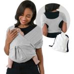 Wendy Sırt Destekli Ayarlanabilen Sling, Wrap, Taşıma Şalı, Ana Kucağı (Yurt Dışından) - Açık Gri