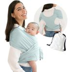 Wendy Sırt Destekli Ayarlanabilen Sling, Wrap, Taşıma Şalı, Ana Kucağı (Yurt Dışından) - Açık Mavi