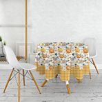 Wenessi Bal Kabaklı Dertsiz Masa Örtüsü - 150 x 150 cm - Turuncu