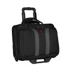 Wenger 600659 GRANADA 17 inç bisiklet dizüstü bilgisayar çantası, dolgulu dizüstü bilgisayar bölmesi, siyah/gri gözlü (24 Litre)