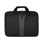 WENGER Legacy 600655 17 inçe kadar dizüstü bilgisayar çantası, askılı dizüstü bilgisayar, evrak çantası, düzenleyici, 26 l, kadın, erkek, ofis, iş, seyahat, üniversite, siyah/gri,