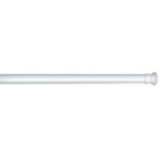 WENKO 19203100 teleskop duş çubuğu ekstra güçlü Beyaz – Değişken, Ø 2,8 cm, Alüminyum, Beyaz