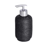 WENKO sabunluk Goa Neo, Kapasite 0,3 l, polyresin, Gri, 7.5 x 7.5 x 16 cm