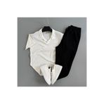 WENMİNG Erkek Ottoman Kumaş Yazlık Polo Yaka T-shirt Pantolon Kombin