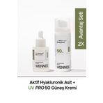 Wennes Aktif Hyaluronik Asit Serum | Spf50 Nemlendirici Güneş Kremi Avantajlı Set, Yoğun Nem Ihlamur Özü