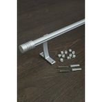 Wenthi Kornişli Metal Rustik Mat Gri 20mm Tek Raylı Perde Askısı, Rustik Borusu, Metal Korniş