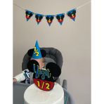 Wenuca Party Shop Mickey Mouse Konsept Kişiye Özel Doğum Günü Seti, Yarım Yaş 3 Parça Parti Seti