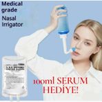 Wenzhou BPA İçermeyen Sinüs / Burun Yıkama Şişes i- Burun Aspiratörü (Yetişkin ve Çocuk Burun Yıkama Eki İçerir) + 100ml BURUN YIKAMA SERUMU HEDİYE!