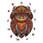 WePuzzleUp Ahşap Puzzle Yetişkin - Baykuş Figür - 211 Parça, 27 x 38 cm - Yapıştırıcı Folyo Dahil - Benzersiz Şekilli Parçalar & Özel Figürler - WZ-16