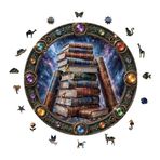 WePuzzleUp Ahşap Puzzle Yetişkin - Bilgelik Kitapları - 252 Parça, 29 x 29 cm - Yapıştırıcı Folyo Dahil - Benzersiz Şekilli Parçalar & Özel Figürler - A1-22