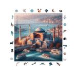 WePuzzleUp Ahşap Puzzle Yetişkin - Boğazın Incisi Ayasofya - 353 Parça, 29 x 29 cm - Yapıştırıcı Folyo Dahil - Benzersiz Şekilli Parçalar & Özel Figürler - S1-13
