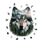 WePuzzleUp Ahşap Puzzle Yetişkin - Bozkurt - 200 Parça, 24 x 29 cm - Yapıştırıcı Folyo Dahil - Benzersiz Şekilli Parçalar & Özel Figürler - WZ-18