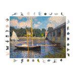 WePuzzleUp Ahşap Puzzle Yetişkin - Claude Monet Argenteuil Köprüsü - 450 Parça, 29 x 39 cm - Yapıştırıcı Folyo Dahil - Benzersiz Şekilli Parçalar & Özel Figürler - R1-15