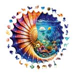 WePuzzleUp Ahşap Puzzle Yetişkin - Denizkabuğundaki Okyanus - 240 Parça, 29 x 29 cm - Yapıştırıcı Folyo Dahil - Benzersiz Şekilli Parçalar & Özel Figürler - WZ-23