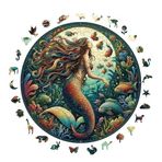 WePuzzleUp Ahşap Puzzle Yetişkin - Denizkızının Şarkısı - 252 Parça, 29 x 29 cm - Yapıştırıcı Folyo Dahil - Benzersiz Şekilli Parçalar & Özel Figürler - A1-04