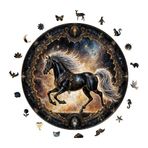 WePuzzleUp Ahşap Puzzle Yetişkin - Efsanevi At - 252 Parça, 29 x 29 cm - Yapıştırıcı Folyo Dahil - Benzersiz Şekilli Parçalar & Özel Figürler - A1-25