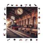 WePuzzleUp Ahşap Puzzle Yetişkin - Eski Tren Istasyonu - 353 Parça, 29 x 29 cm - Yapıştırıcı Folyo Dahil - Benzersiz Şekilli Parçalar & Özel Figürler - S1-22