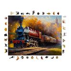WePuzzleUp Ahşap Puzzle Yetişkin - Gün Batımı Eksprsi - 450 Parça, 29 x 39 cm - Yapıştırıcı Folyo Dahil - Benzersiz Şekilli Parçalar & Özel Figürler - R1-06
