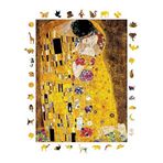 WePuzzleUp Ahşap Puzzle Yetişkin - Gustav Klimt Öpücük - 450 Parça, 29 x 39 cm - Yapıştırıcı Folyo Dahil - Benzersiz Şekilli Parçalar & Özel Figürler - R1-09