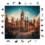 WePuzzleUp Ahşap Puzzle Yetişkin - Manchester - 353 Parça, 29 x 29 cm - Yapıştırıcı Folyo Dahil - Benzersiz Şekilli Parçalar & Özel Figürler - S1-41