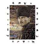 WePuzzleUp Ahşap Puzzle Yetişkin - Ölümsüz ATATÜRK - 450 Parça, 29 x 39 cm - Yapıştırıcı Folyo Dahil - Benzersiz Şekilli Parçalar & Özel Figürler - R1-30