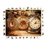 WePuzzleUp Ahşap Puzzle Yetişkin - Zamanın Tanıkları - 450 Parça, 29 x 39 cm - Yapıştırıcı Folyo Dahil - Benzersiz Şekilli Parçalar & Özel Figürler - R1-04