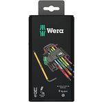 Wera 05073599001 967/9 TX BO 1 SB çok renkli L-anahtar seti, sıyrılmaya dayanıklı torx vidalar için, BlackLaser, 9 parça