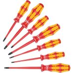 Wera 160iSS/7 VDE İzoleli Düz/Yıldız/Pozidriv Kraftform Plus Tornavida Seti - 05135961001