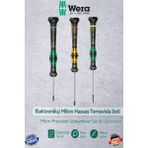 Wera Elektronikçi Telefoncu Saatçi Tornavida Seti 3 Parça | Profesyonel Mikro Tamir Seti - Çok Renkli - PH00X60-TX3X40-0.30X1.8X60