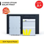 WERER ENERGY 5kW Hybrid Lityum Solar Paket - LiFePO4 Batarya/Invertör/Panel