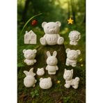 WeSank 10 parça Mini Alçı Boyama Seti