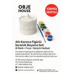 WeSank Atlı Karınca Alçı Boyama Seti (1 Figür + 6 Renk + Fırça + Hediye)