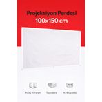 Weskam Ev Sineması Projeksiyon Perdesi 100x150 cm Duvar Tipi Katlanabilir Taşınabilir Beyaz Ekran