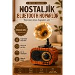Weskam Gramafon Görünümlü Hoparlör Nostaljik Plak Mini Retro Bluetooth Hoparlör
